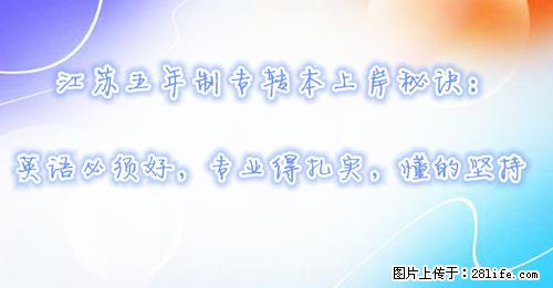 江苏五年制专转本上岸秘诀：英语必须好，专业得扎实，懂的坚持 - 综合信息 - 其他综合 - 南通分类信息 - 南通28生活网 nt.28life.com